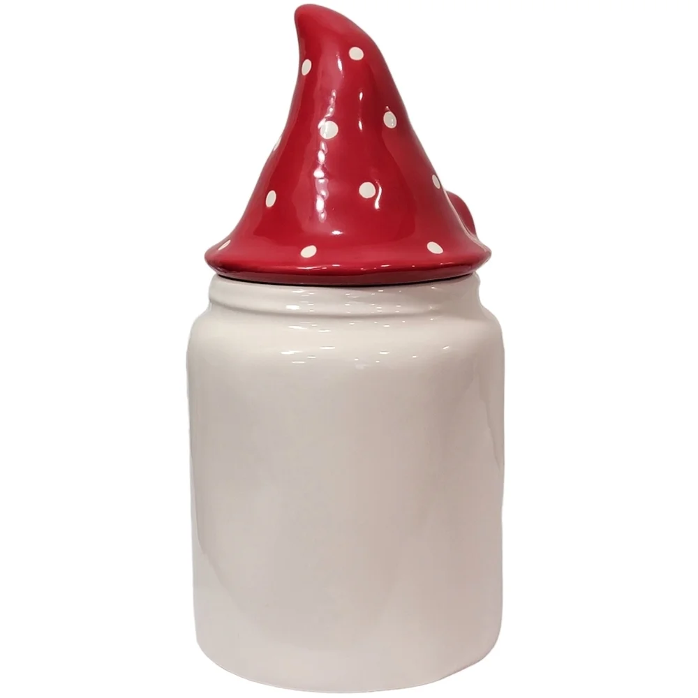Rae Dunn by Magenta Gnome Sweet Gnome Off White Ceramic Canister Removeable Lid